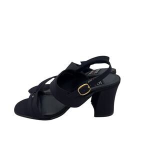 Mootsies Tootsies women's size 9 black block heeled sandals S0302